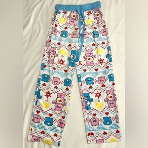 Care Bears Pajama Bottoms with Pink and Blue Bears Women’s Pants Size Small